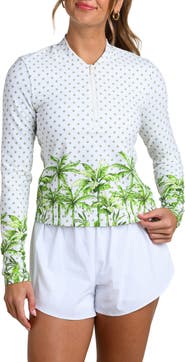La Blanca Club Palm Half Zip Top