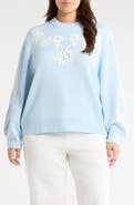 SUGARLIPS Celestial Floral Embroidered Sweater