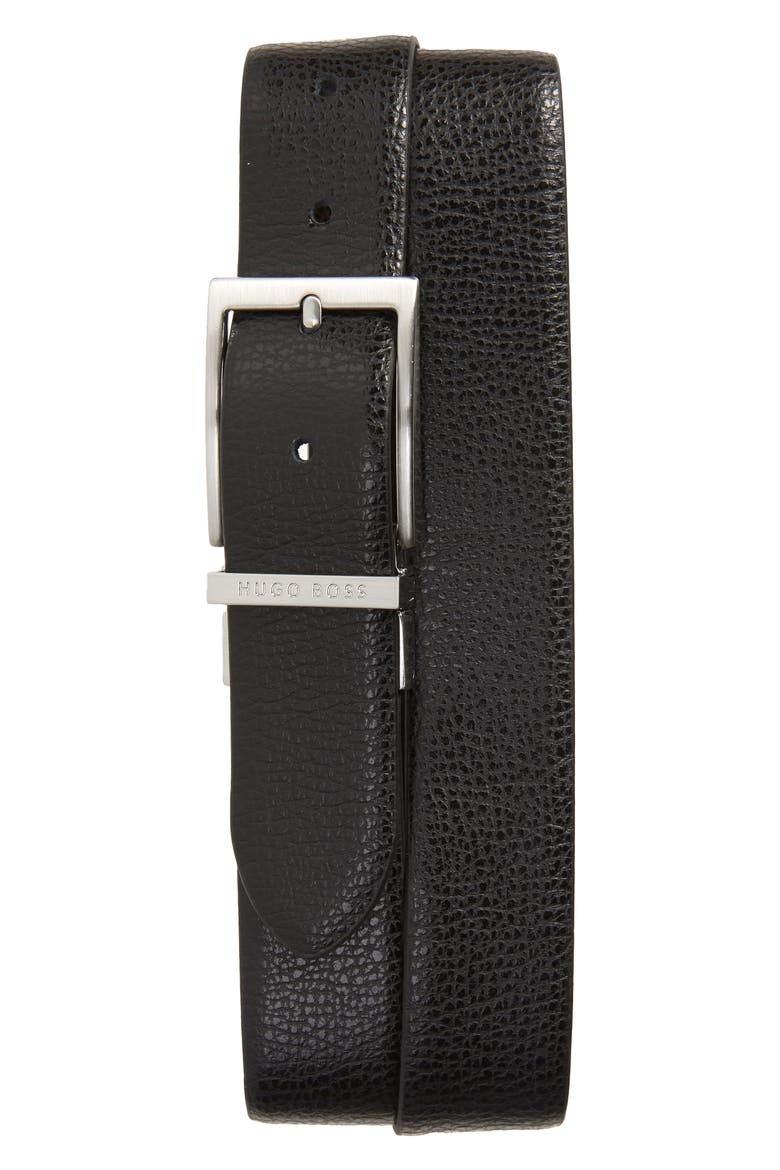 Ollie Reversible Leather Belt, Main, color, BLACK/DARK BROWN
