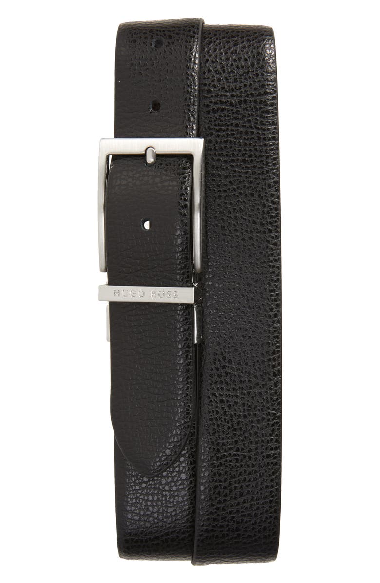 BOSS Ollie Reversible Leather Belt, Main, color, Black/Dark Brown
