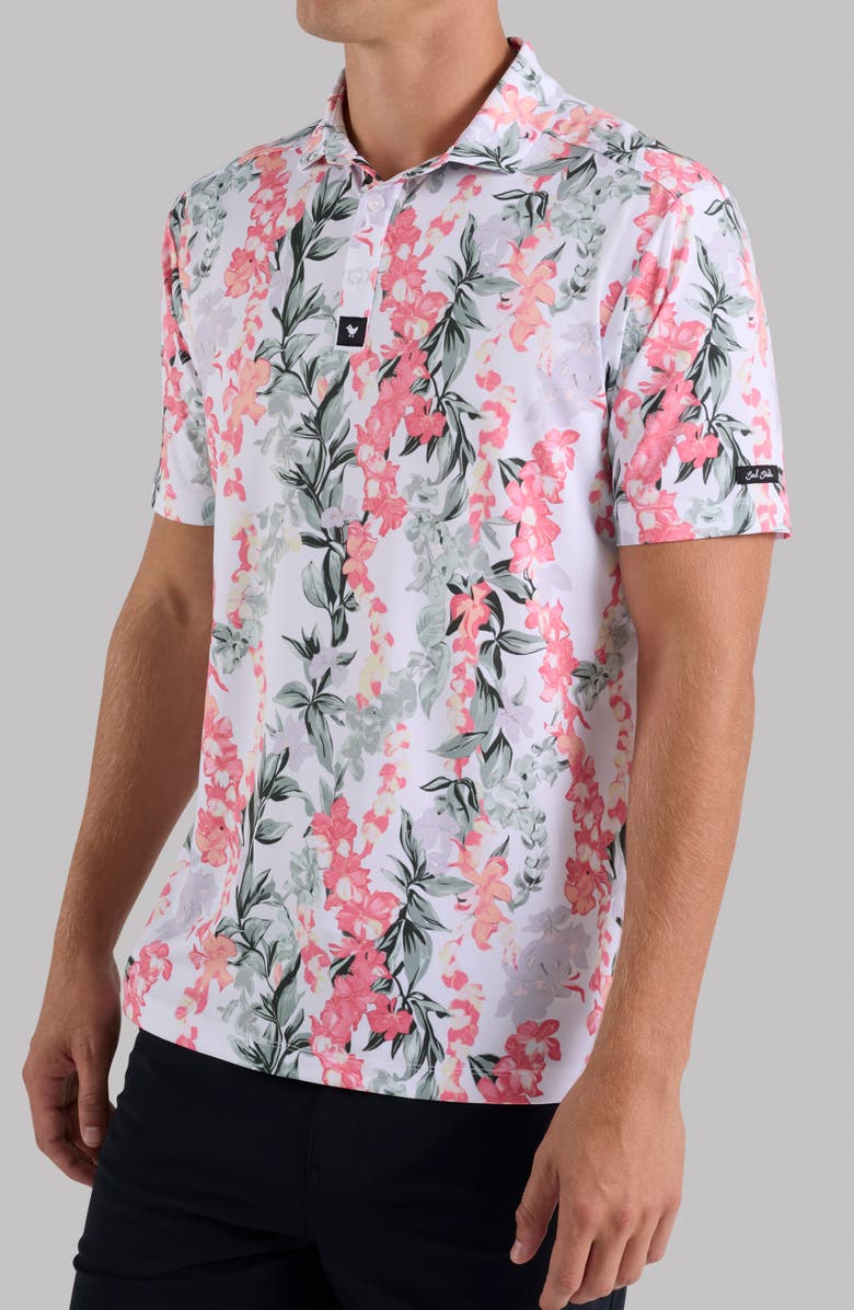 Bad Birdie Core Performance Polo, Alternate, color, Leid - Brilliant White