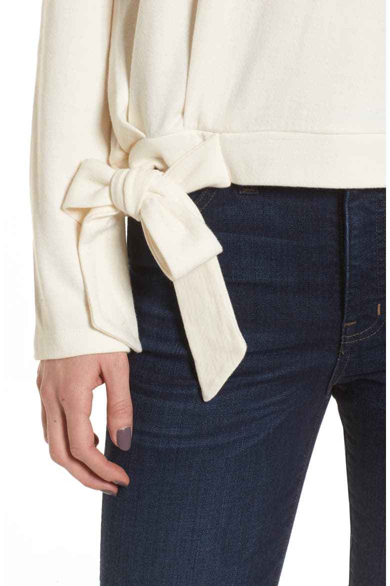 Side Tie Top, Alternate, color, BRIGHT IVORY