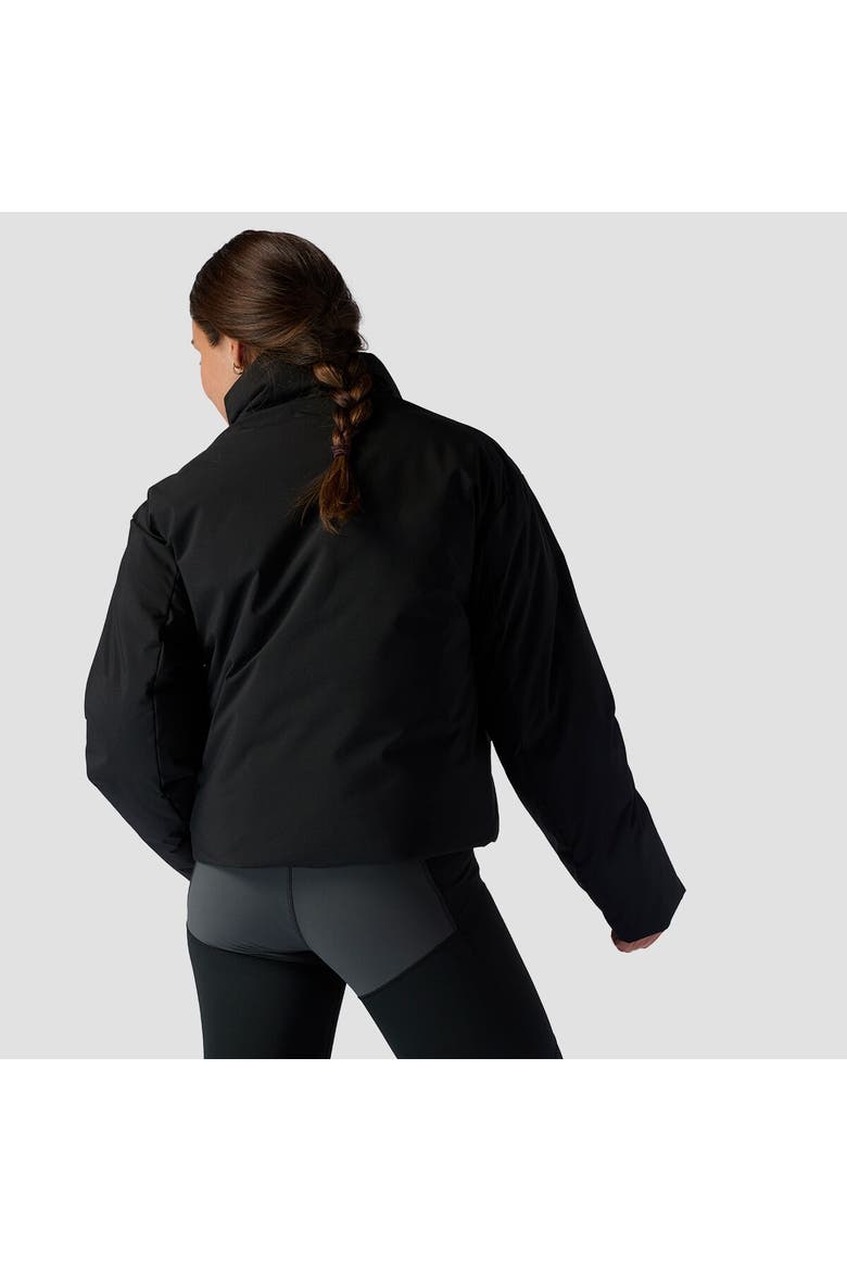 Crop Boxy Snap Front Puffer - Women's, Alternate, color, Black