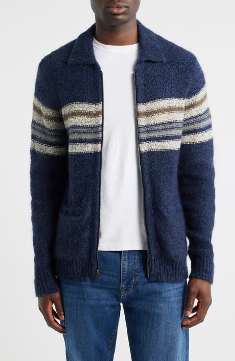 Seldon Stripe Zip-Up Cardigan