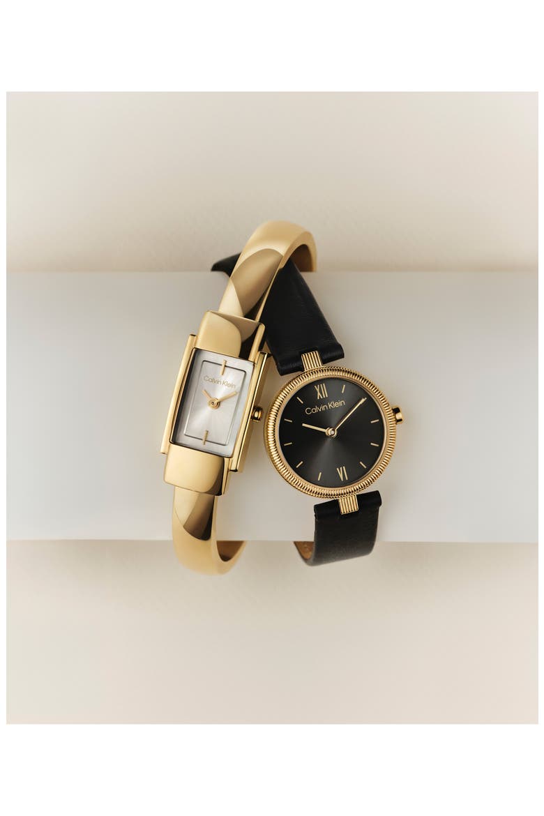 Moderne Rectangle Bangle Watch, 15mm, Alternate, color, WHITE