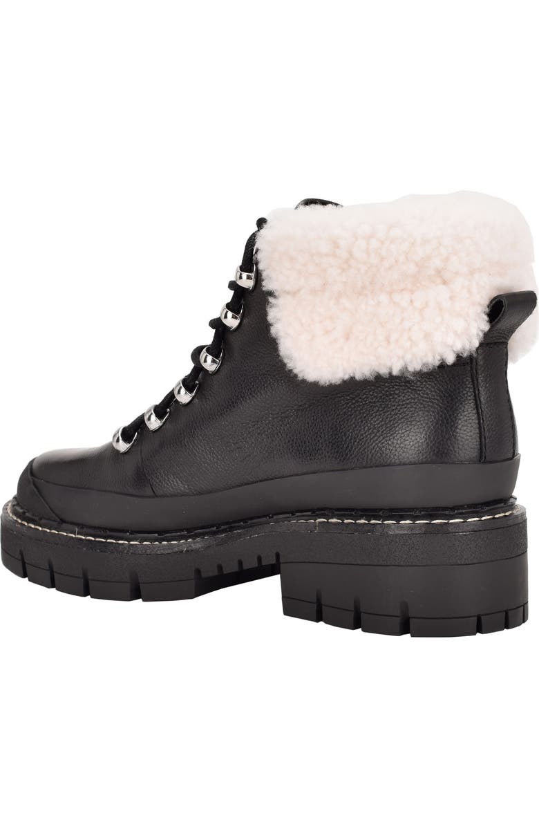 Marc Fisher LTD Cade Genuine Shearling Cuff Lace-Up Boot, Alternate, color,