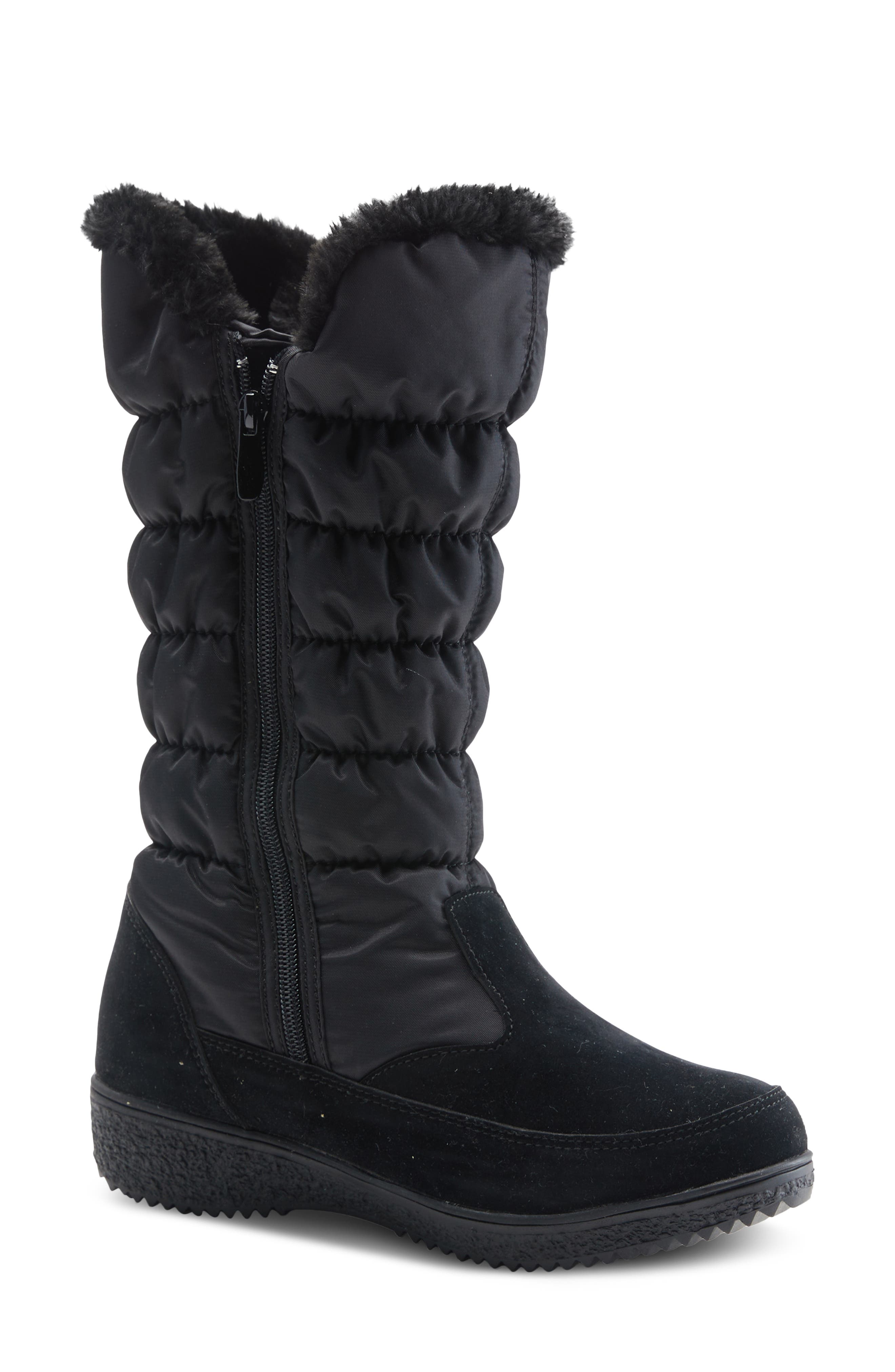 Flexus by Spring Step Citywalk Waterproof Faux Fur Lined Puffer Boot, Main, color, 