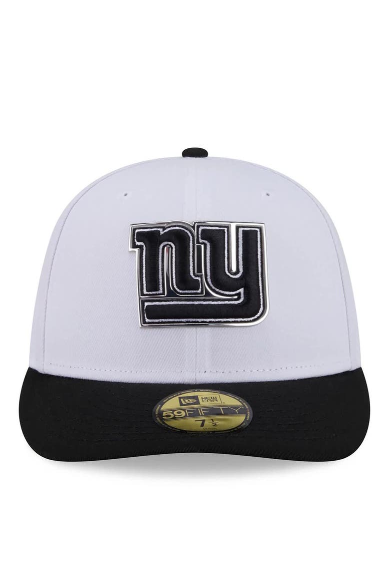 Men's New Era  White/Black New York Giants 2026 NFL Draft Pre-Curved 59FIFTY Fitted Hat, Alternate, color, White