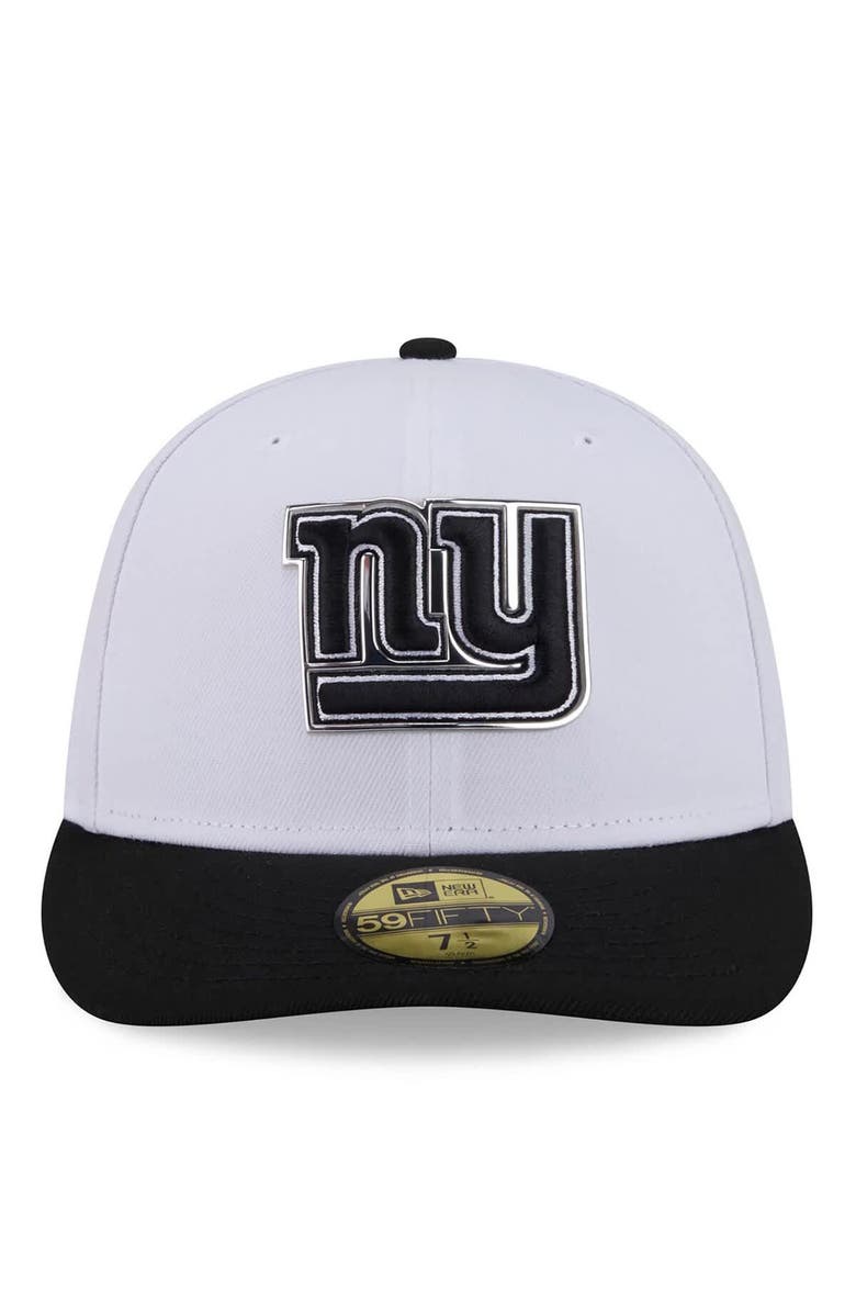 New Era Men's New Era White/Black New York Giants 2026 NFL Draft Pre-Curved 59FIFTY Fitted Hat, Alternate, color, White
