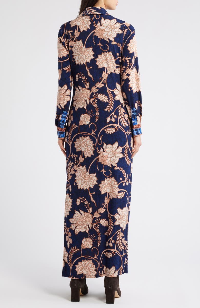 Julia Jordan Floral Print Long Sleeve Dress, Alternate, color, Navy Multi