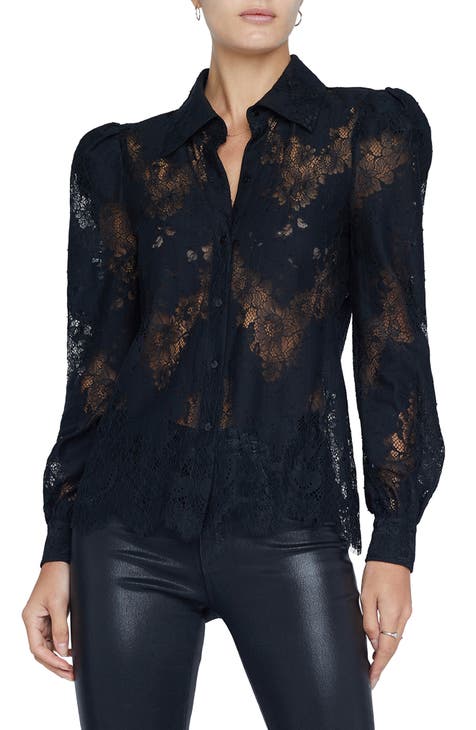 Lace long sleeve blouses best sale