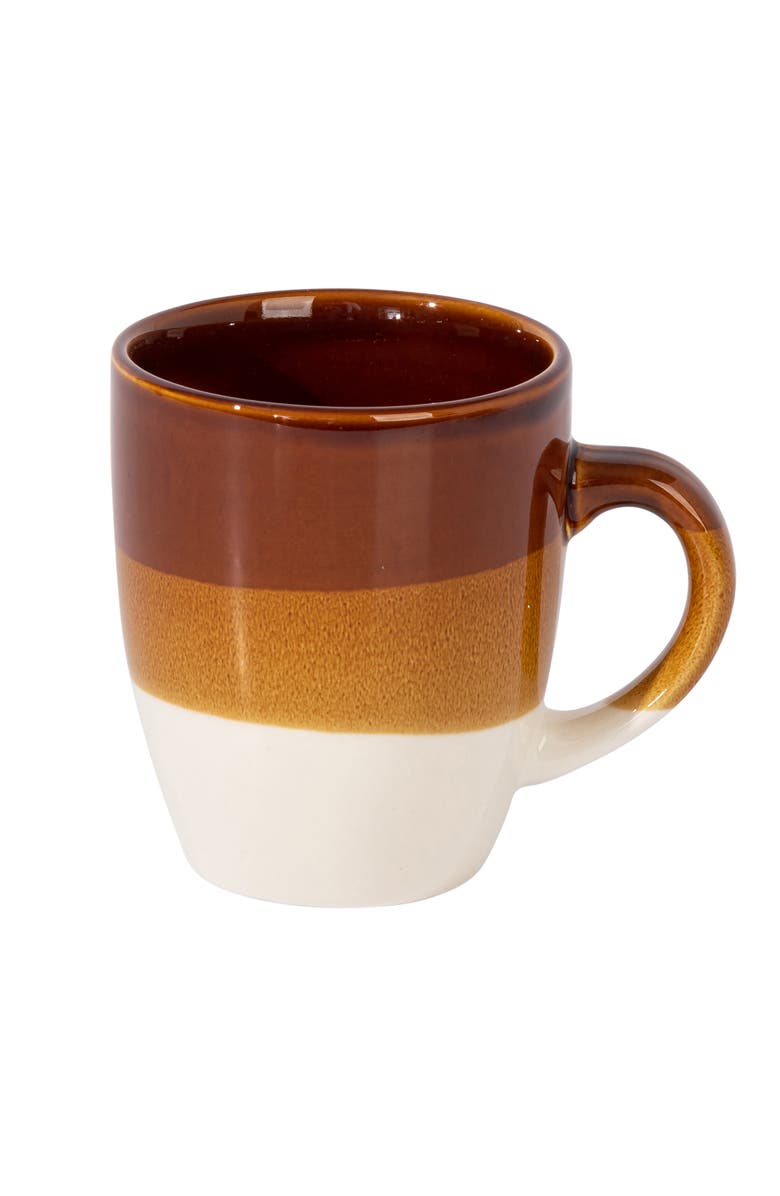Gibson Home Yellowstone 6 Piece 12 Ounce Stoneware Mug Set, Alternate, color, Brown