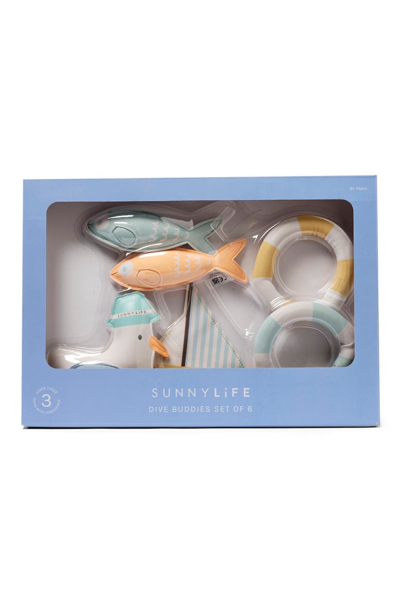 Kids' Set of 6 Dive Buddies, Alternate, color, BLUE