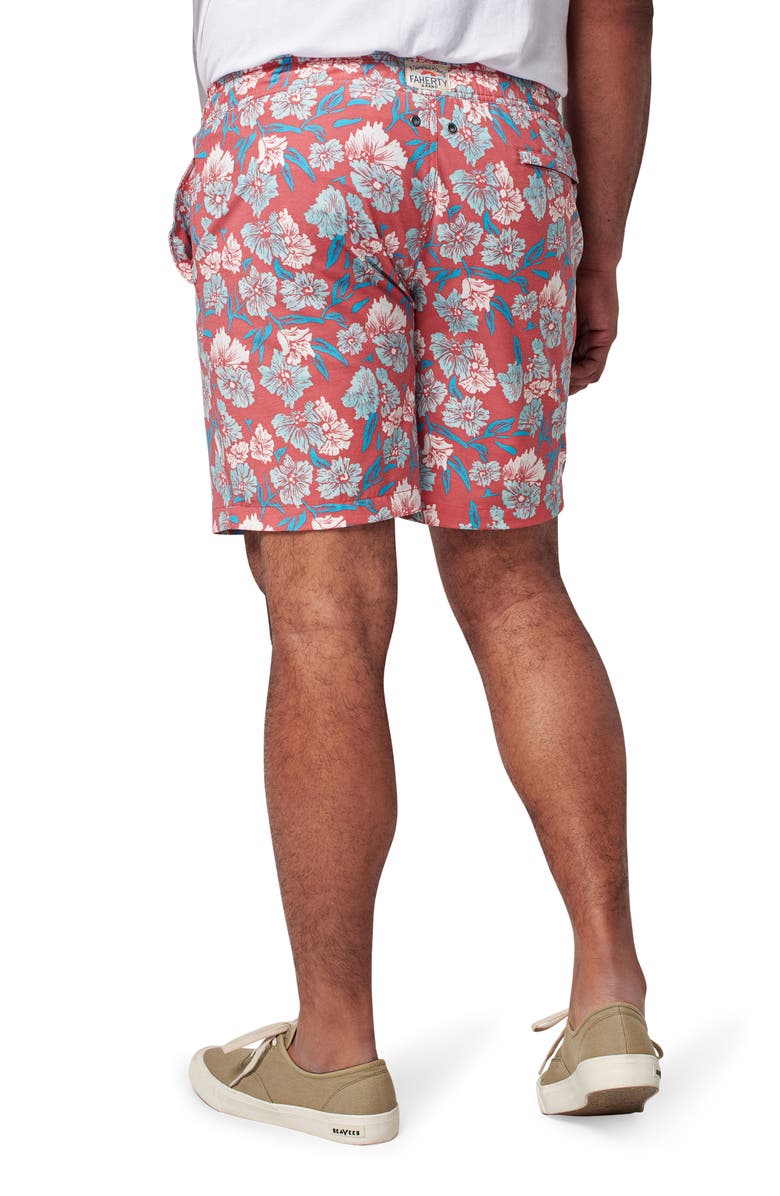 Faherty Beacon Swim Trunks, Alternate, color, Red Multi Floral