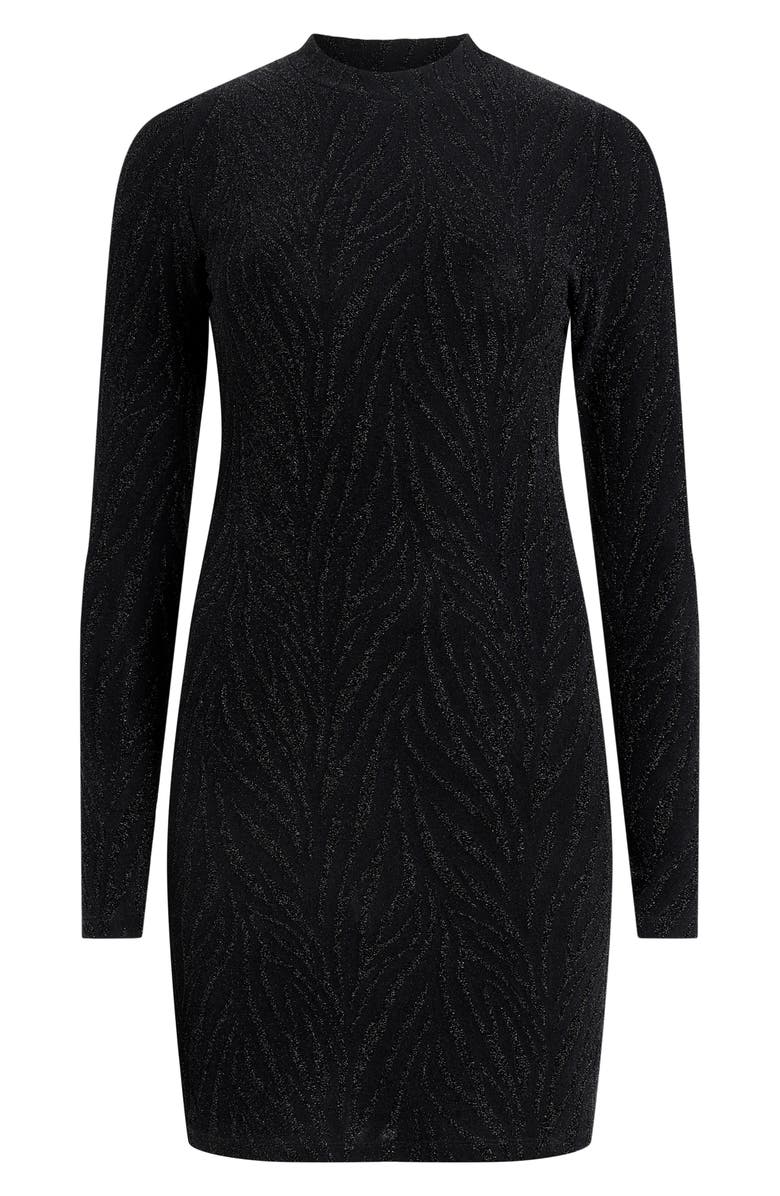 AllSaints Amaya Metallic Long Sleeve Minidress, Alternate, color,