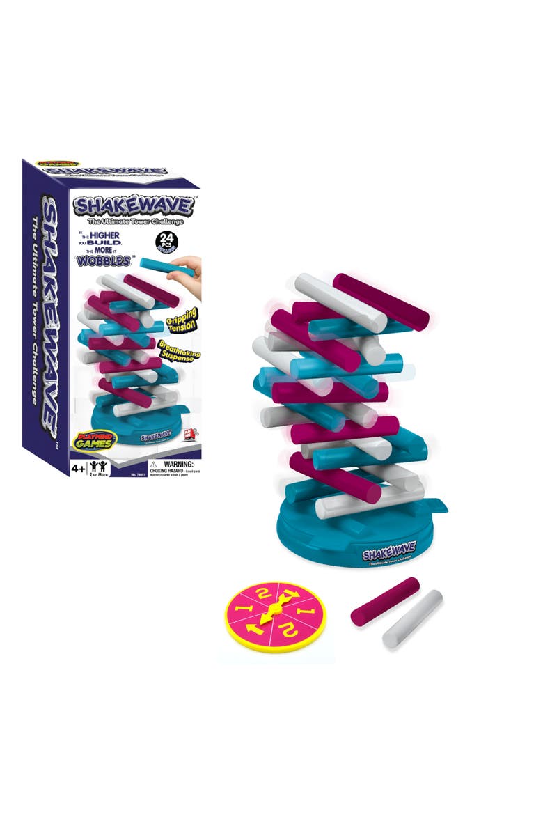 Mukikim Shakewave - The Ultimate Stacking Blocks Game Challenge. Stack Rollers To Form A Tower As High As Possible On A Rotating Base Without Causing It To Collapse! Promotes Hand-Eye Coordination & Balance., Main, color, Shakewave