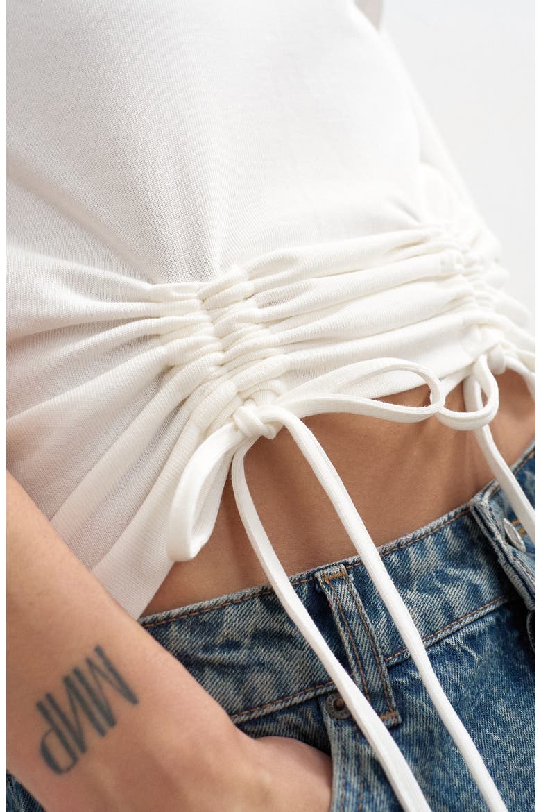 Drawstring Hem T-Shirt, Alternate, color, IVORY