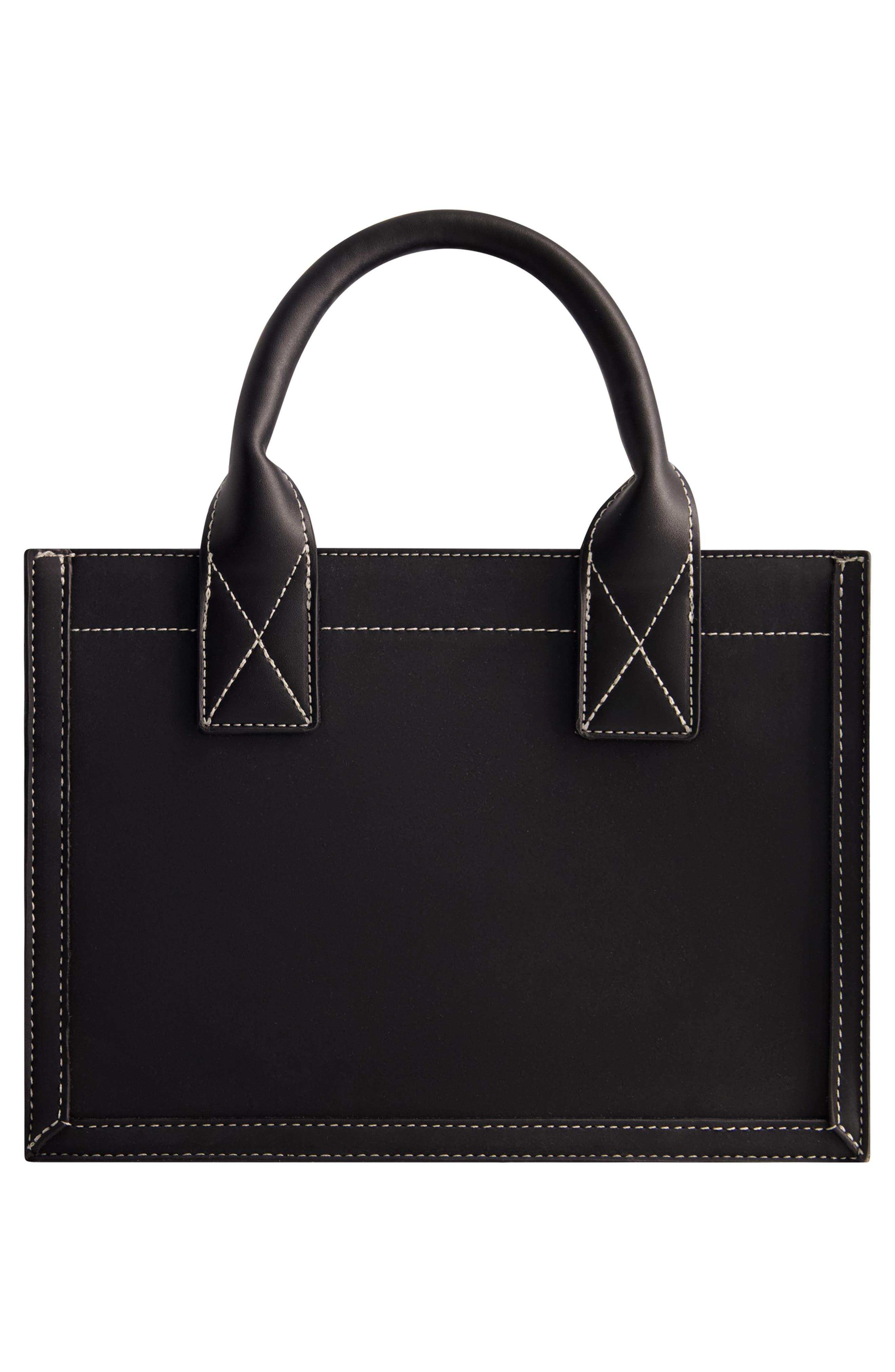 Modern Edge Suede Tote, Alternate, color, BLACK