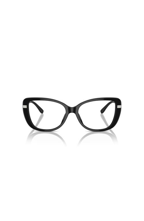 Michael Kors 54mm Cat Eye Optical Glasses In Black