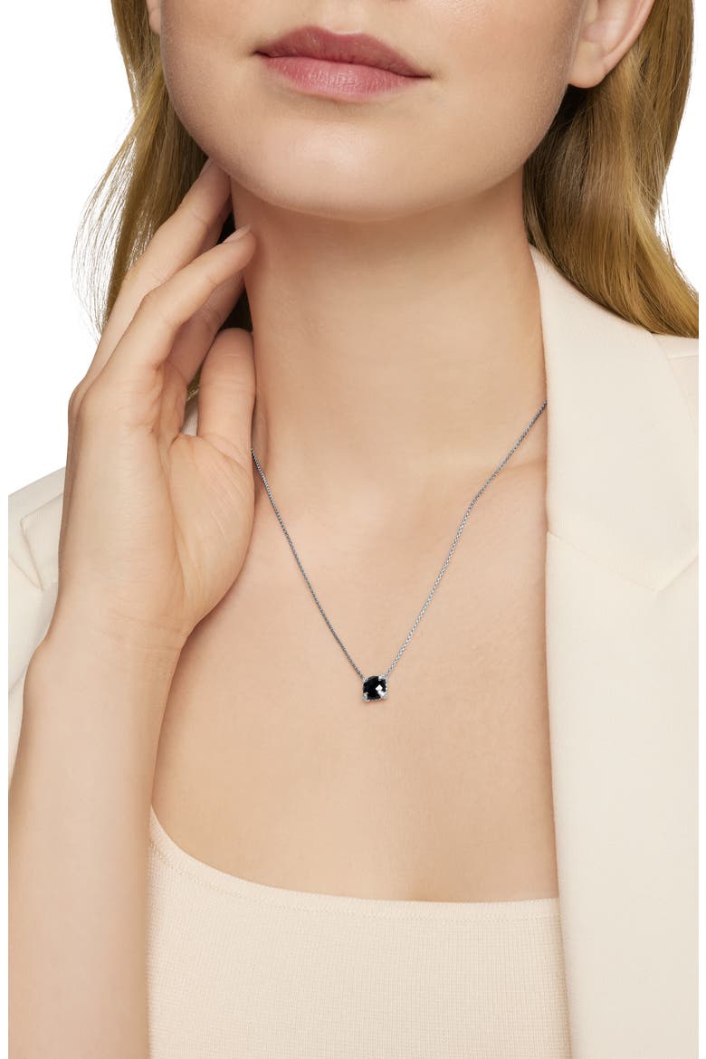 Chatelaine® Pendant Necklace with Diamonds, Alternate, color, BLACK ONYX