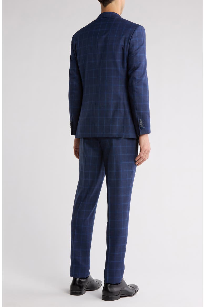 Plaid Blue Wool Blend Suit, Alternate, color, NAVY