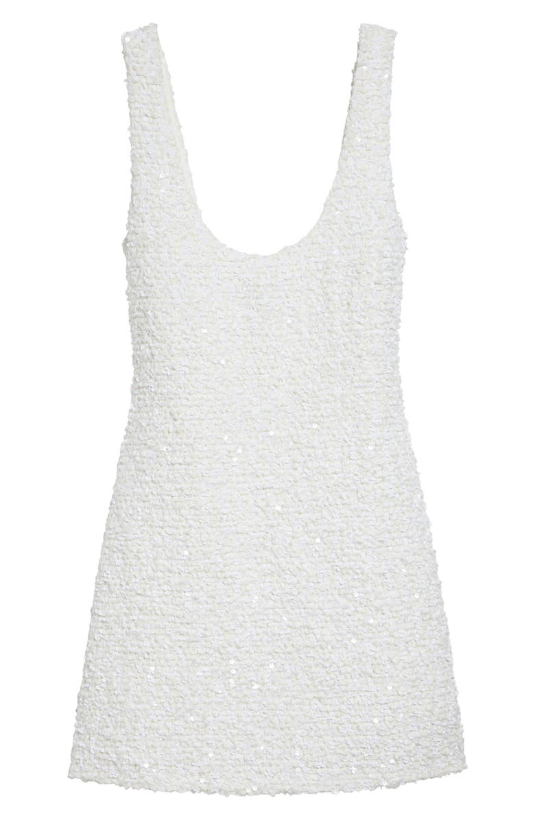 Derek Lam 10 Crosby Ailani Paillette Tank Minidress, Alternate, color, Blanc De Blanc