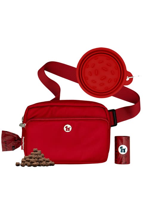 3-in-1 Dog Walking Bag with Waste Bags plus Travel Bowl