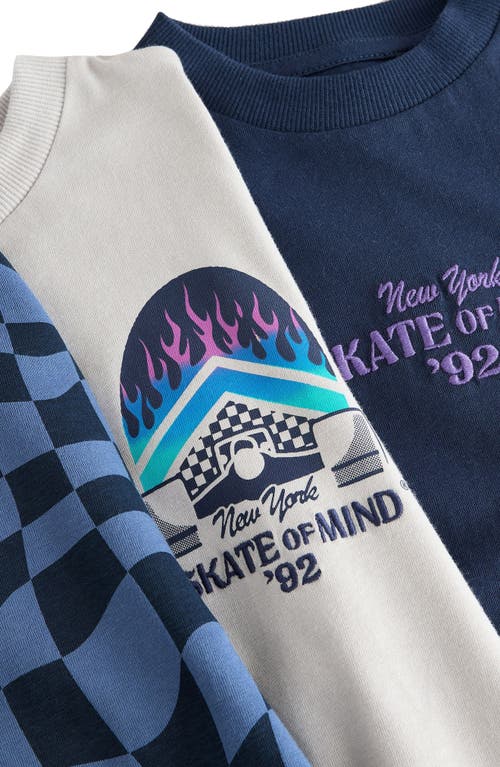 Next Kids' Assorted 3-pack Skate Graphic T-shirts In Grey