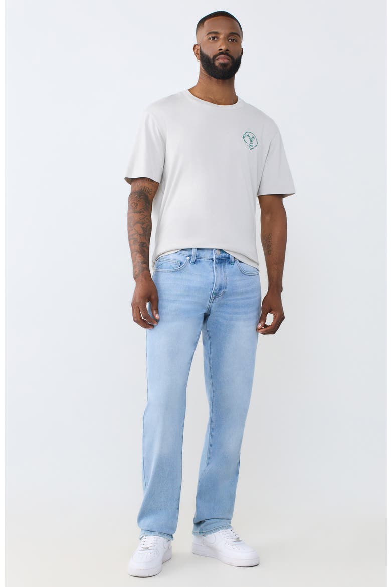 Ricky Straight Leg Jeans, Alternate, color, LIGHT BLUE SUEDE WASH