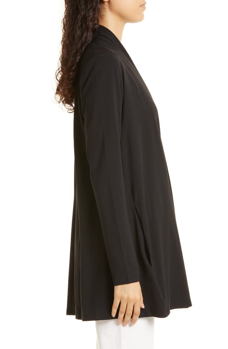 Eileen Fisher Stretch Jersey Long Cardigan, Alternate, color, 