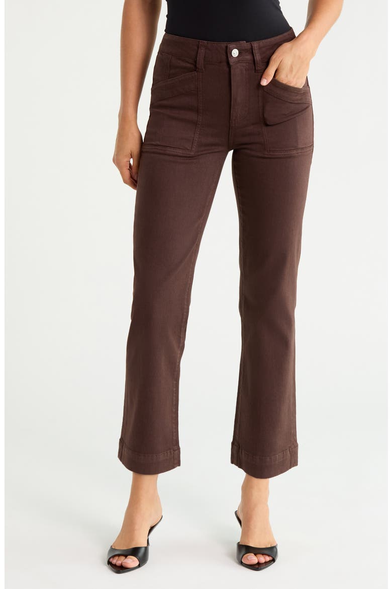Quincy Ankle Straight Leg Pants, Main, color, RICH CHOCOLATE