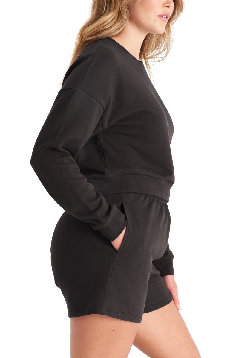 The Standard Stitch The Crop Sweatshirt, Alternate, color, Vintage Black