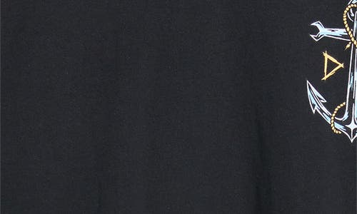 Dark Seas Waterlogged Long Sleeve Graphic T-shirt In Black