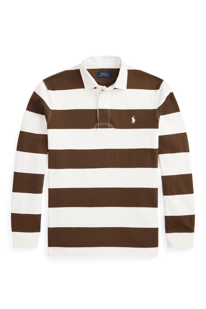 Stripe Long Sleeve Rugby Shirt, Alternate, color, CREAM MULT
