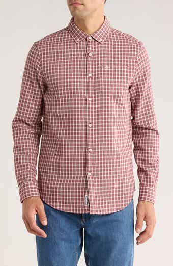 Waffle Check Button-Down Shirt