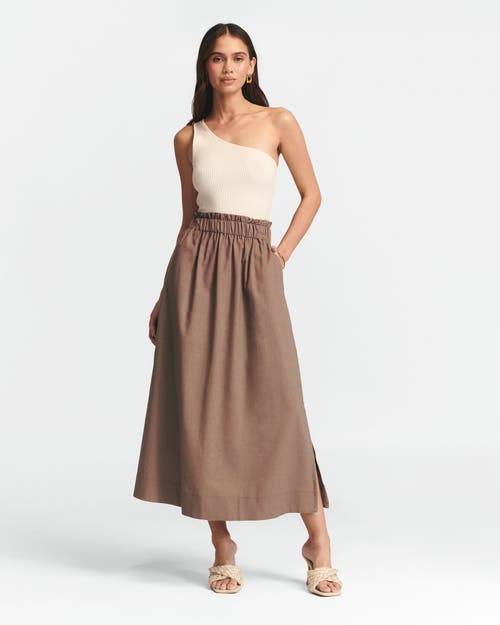 St Mrlo Meli Linen Skirt In Brown