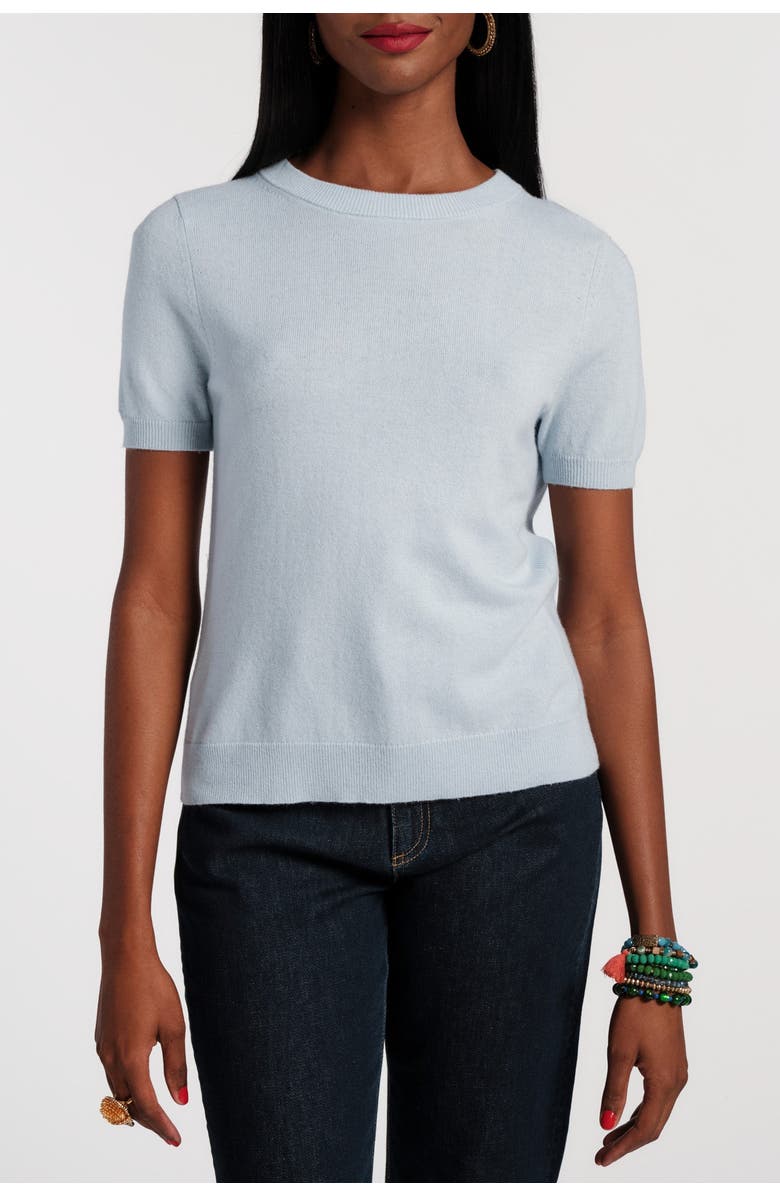 Frances Valentine Jo Knit T Wool/Cotton/Cashmere Blend, Main, color, Light Blue