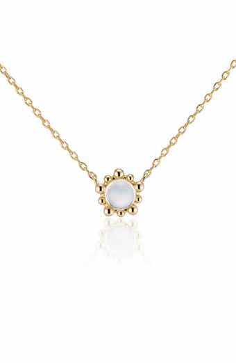 House of Frosted White Topaz Flower Pendant Necklace