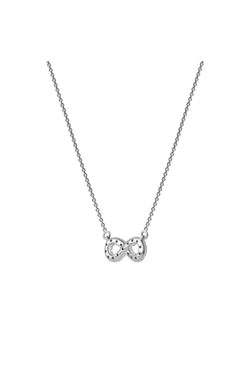 Aeries Infinity Diamond Necklace in 14K Gold, Alternate, color, 14K White Gold