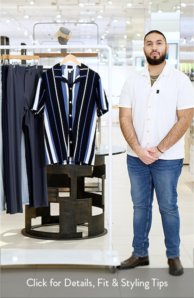 Albers Stripe Rib Knit Camp Shirt, sales video thumbnail