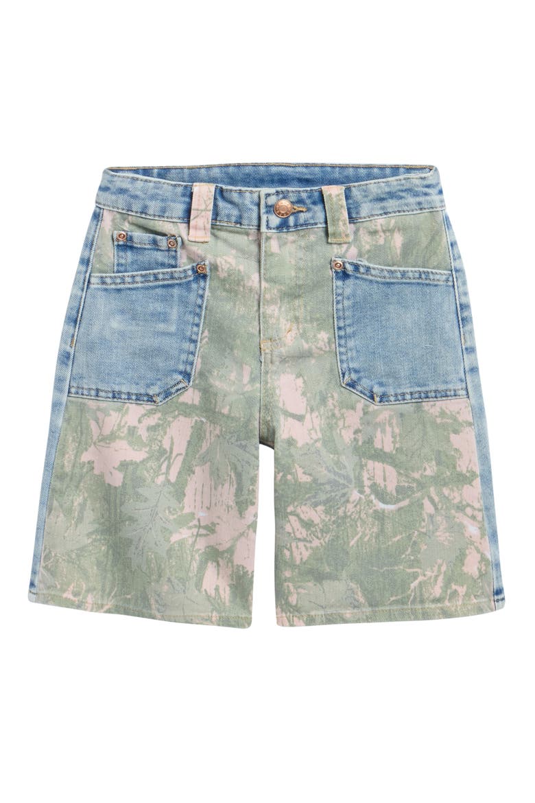 Kids' Camo Denim Shorts, Main, color, PINK CAMO