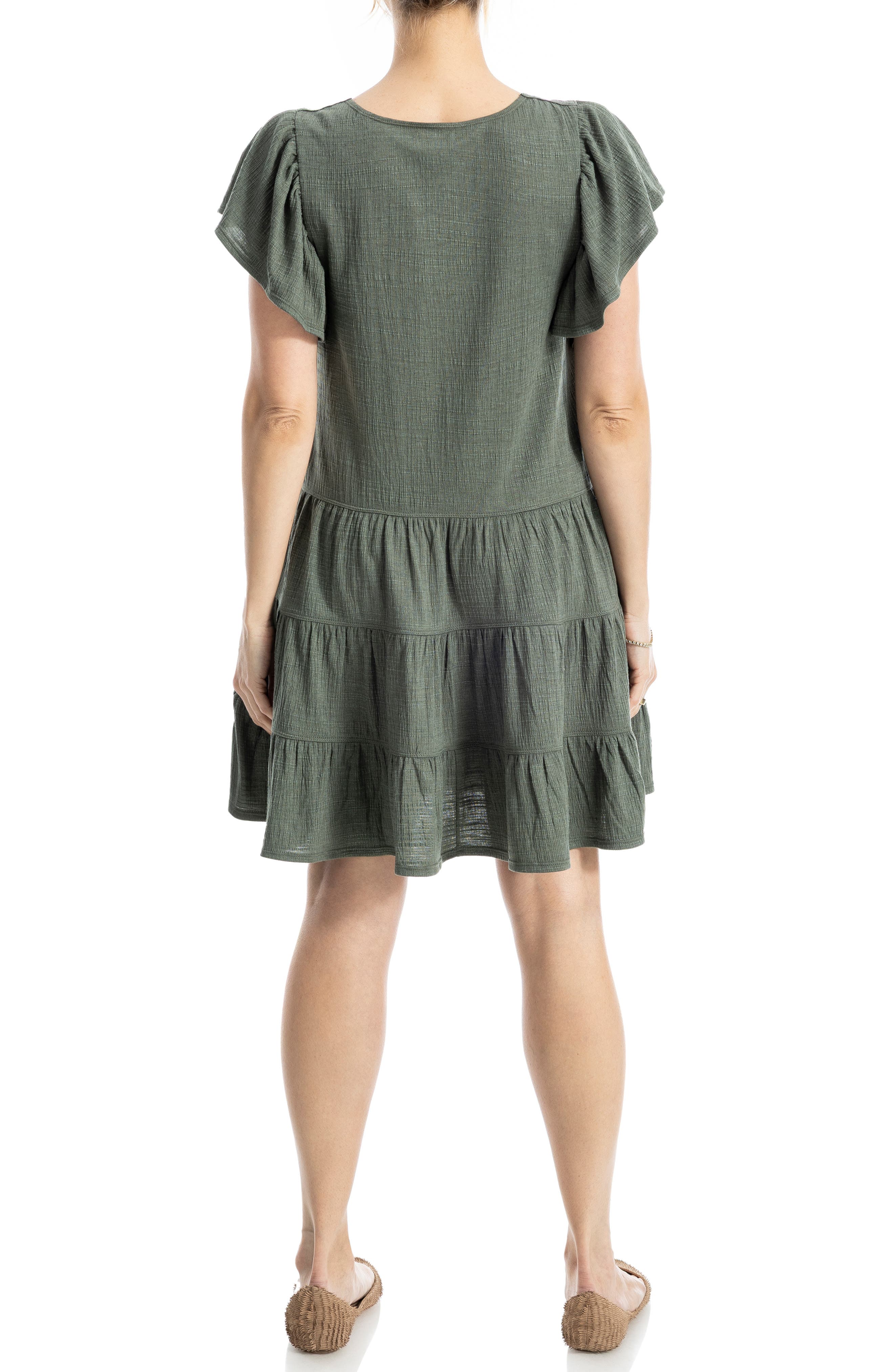 Crochet Trim Tiered Minidress - image 4