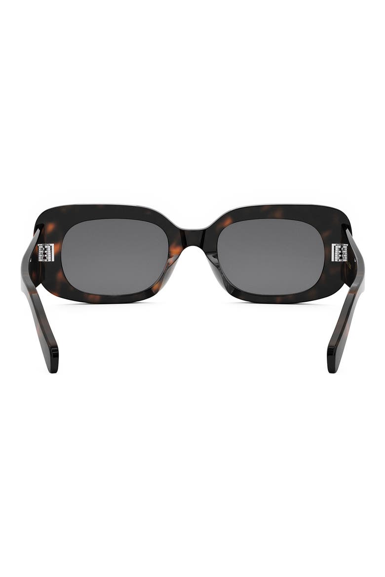 Bold 3 Dots 51mm Rectangular Sunglasses, Alternate, color, DARK HAVANA / SMOKE