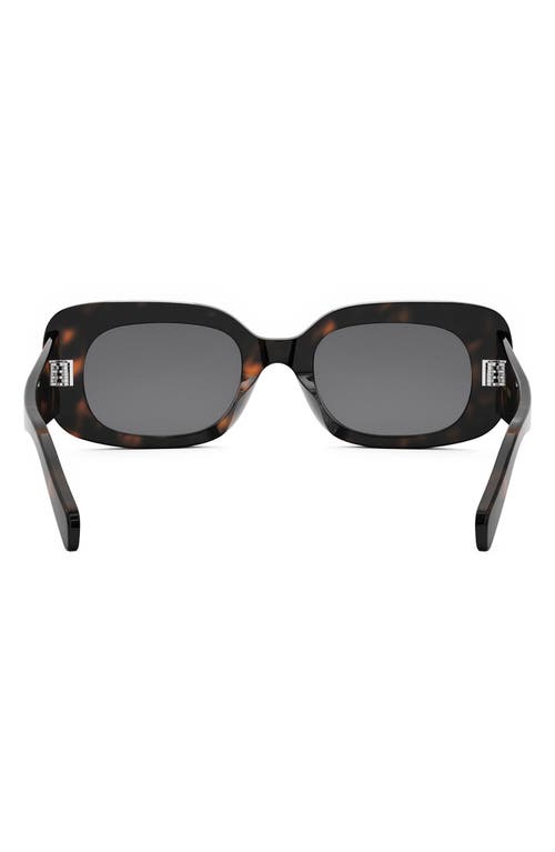 Celine Bold 3 Dots 51mm Rectangular Sunglasses In Brown