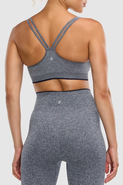 Peloton Seamless Melange Cami Bra In Blue