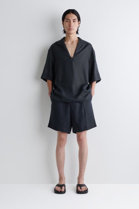Elasticated Linen Shorts