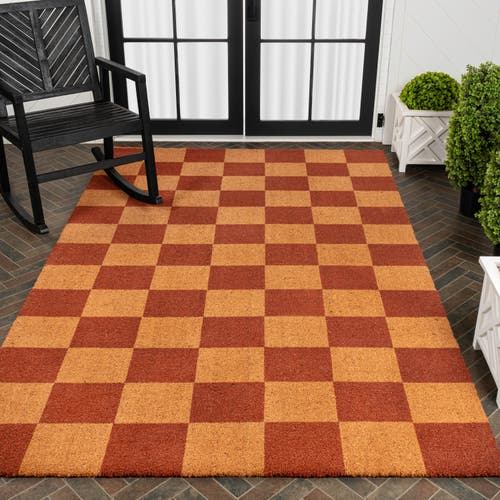 Jonathan Y Peater Classic Casual Commerical Natural Coir Mat Indoor/outdoor In Brown