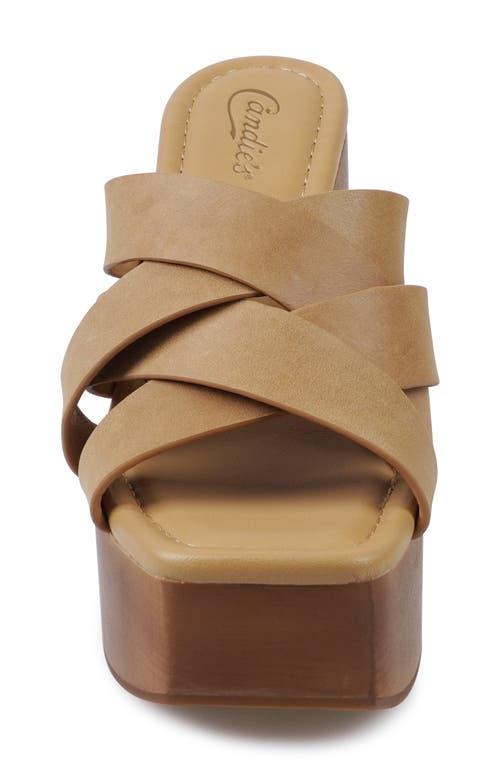 Candies Candie's Marlie Platform Slide Sandal In Neutral