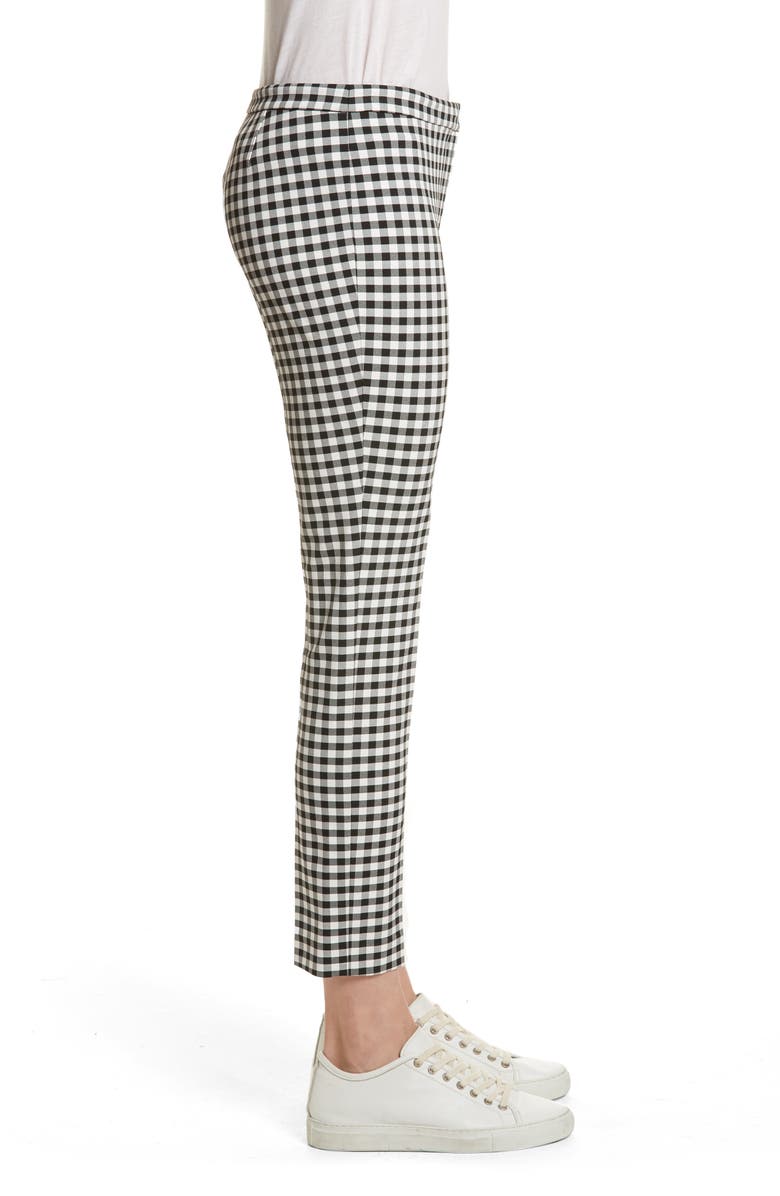 Theory Gingham Classic Skinny Pants, Alternate, color,