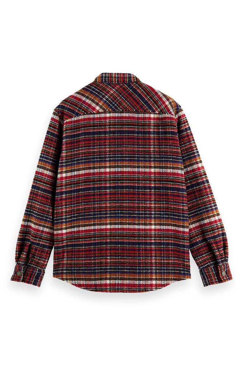 Scotch & Soda Plaid Wool Blend Shirt Jacket, Alternate, color, 